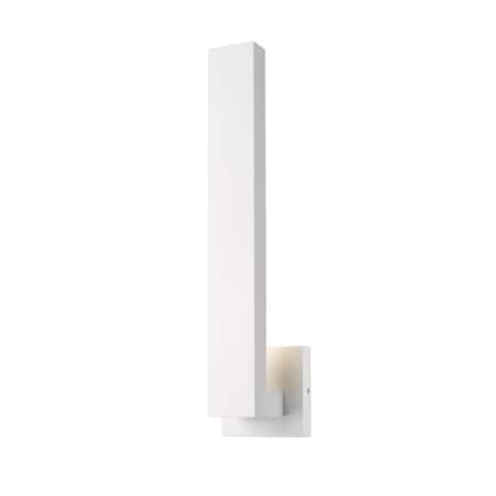 Z-Lite Edge 2 Light Outdoor Wall Sconce, White & Sand Blast 576M-WH-LED